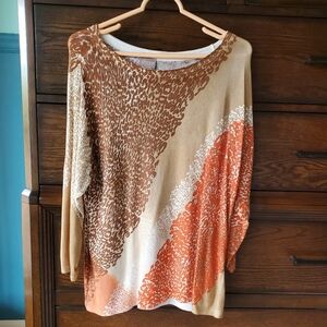 Chico's Leopard Print Knit Top Size 1